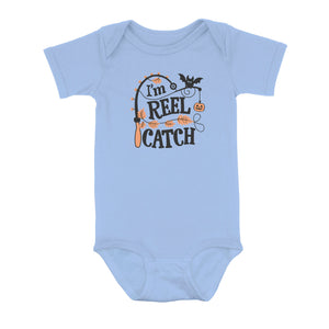 Cute Halloween Infant Fishing Shirt I'M Reel Catch Baby Onesie Newborn Outfits Bodysuit IPHW7136