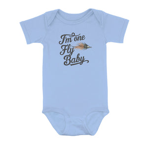 I'M One Fly Baby Infant Fishing Shirts, Newborn Fishing Gifts Baby Bodysuit Outfit IPHW7138