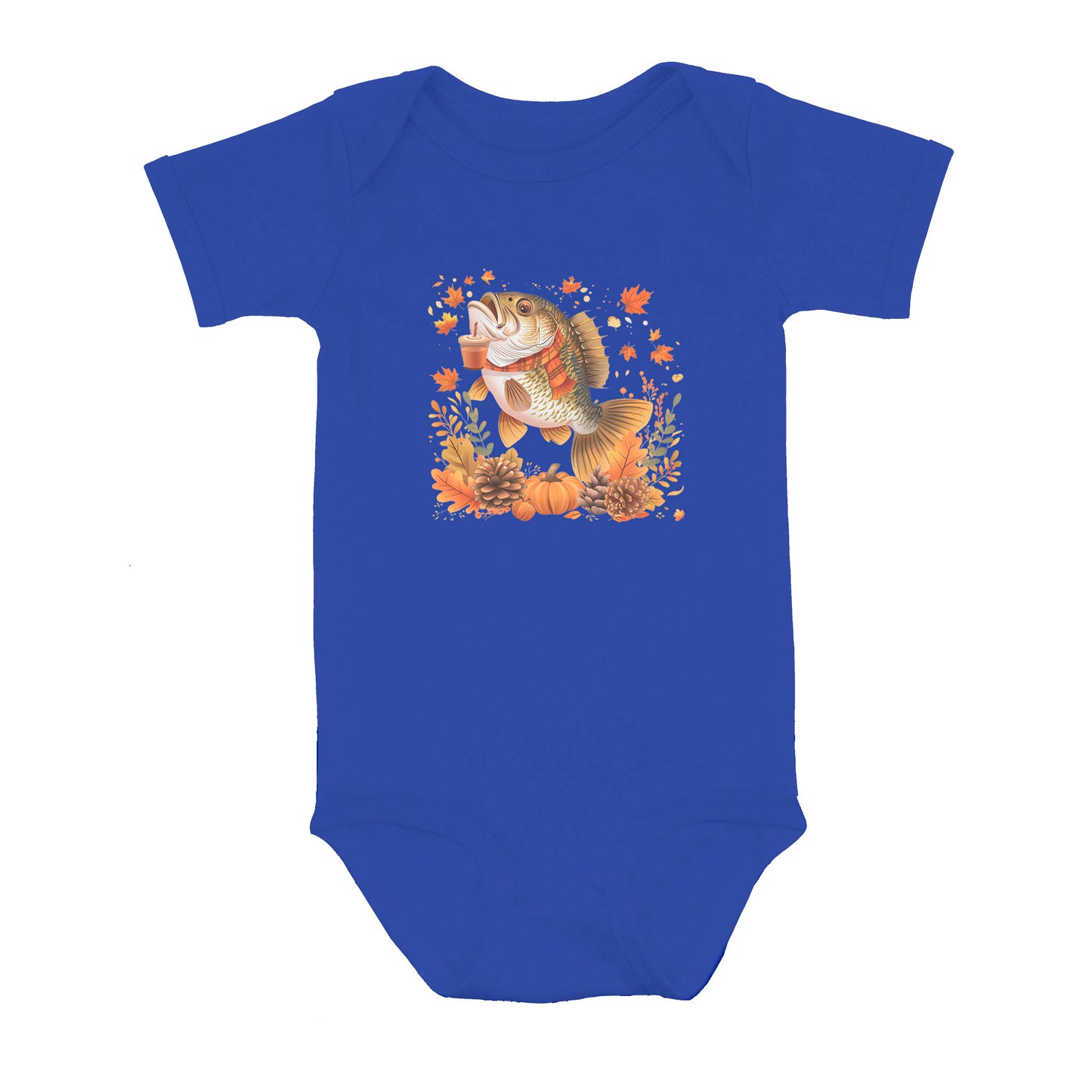 Cute Fish Enjoy The Autumn Fall Fishing Infant Fishing Shirts, Thanksgiving Baby Onesie IPHW7152