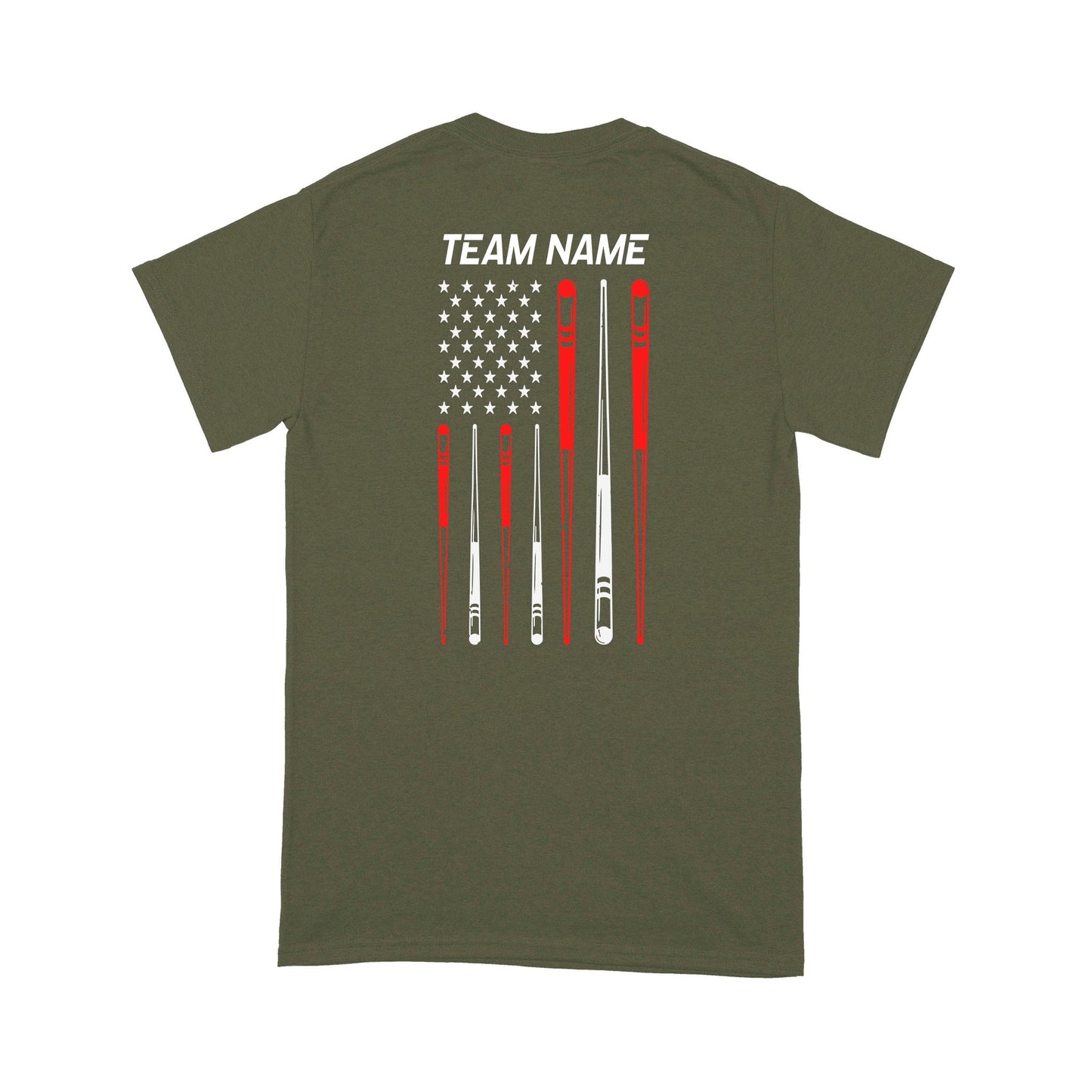 Patriotic American Flag Billiard T-Shirts Custom 8 Ball Pool Team Shirts For Players TDM3917