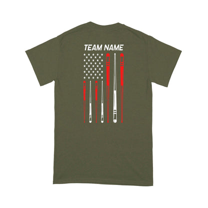 Patriotic American Flag Billiard T-Shirts Custom 8 Ball Pool Team Shirts For Players TDM3917