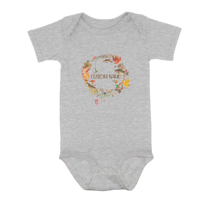 Custom Fall Fishing Infant Fishing Shirts, Fall Fishing Baby Onesie Thanksgiving Newborn IPHW7144