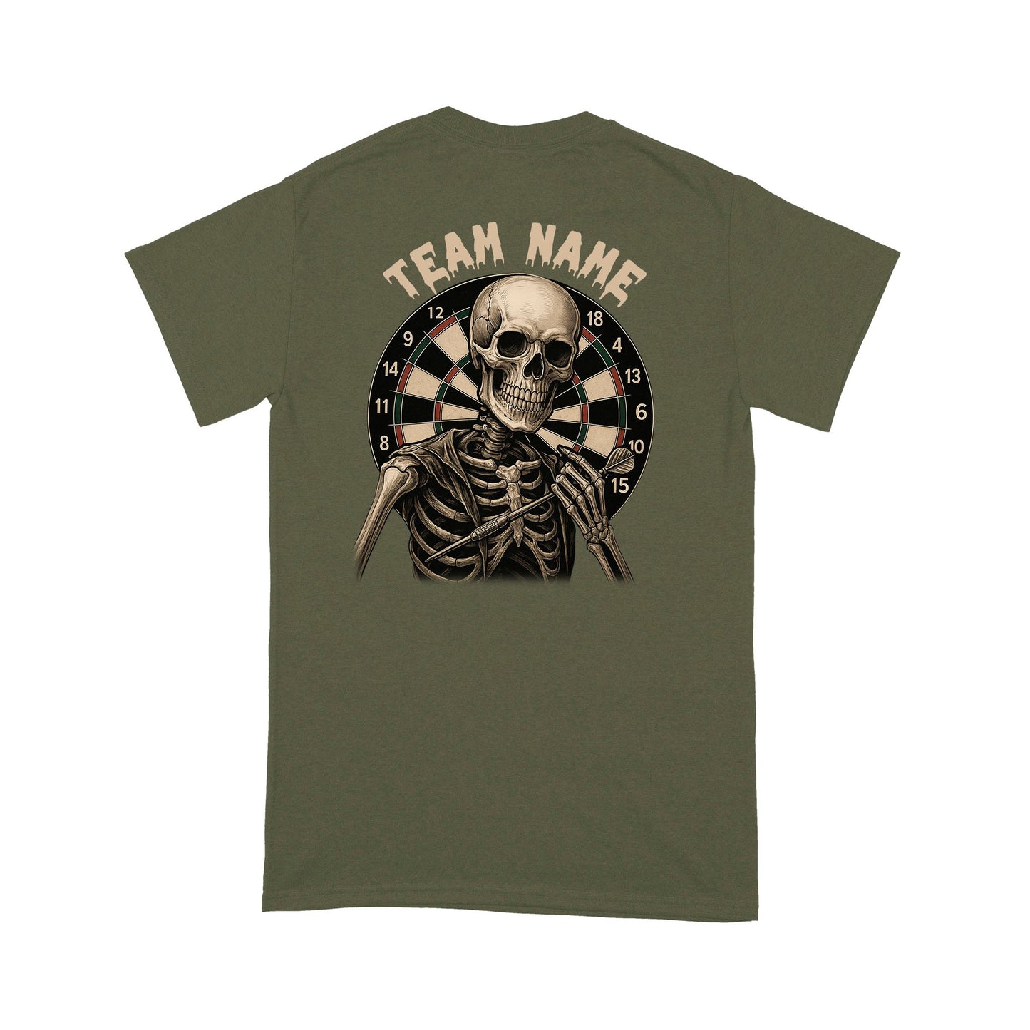 Funny Skeleton Darts Shirt, Multicolor Custom Darts League Team T-Shirt, Darts Player Gift TDM3909