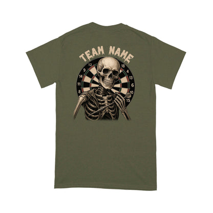 Funny Skeleton Darts Shirt, Multicolor Custom Darts League Team T-Shirt, Darts Player Gift TDM3909