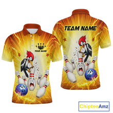 Load image into Gallery viewer, Two view of polo shirts with cartoon design and 'Team Name' text on a white background