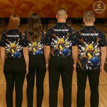 Load image into Gallery viewer, Custom Funny Duck Bowling Team Shirt Bowling Jersey for Women Polo &amp; Quarter-Zip Bowling Outfit QZT1137