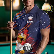 Load image into Gallery viewer, Funny Chicken Billiard Team Shirts for Men Custom 8 Ball Billiard Jersey Pool Shirt Polo &amp; 1/4-Zip BHT6