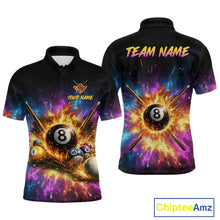 Load image into Gallery viewer, Custom Galaxy Billiard Shirt 8 Ball Billiard Jersey for Men Polo &amp; Quarter-Zip BHT10