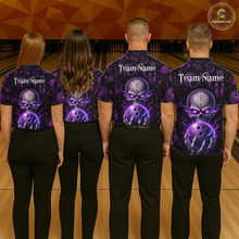 Load image into Gallery viewer, Custom Mystic Skull Bowling Shirt for Men Bowling League Jersey Polo &amp; Quarter-Zip Outfit QZT1020