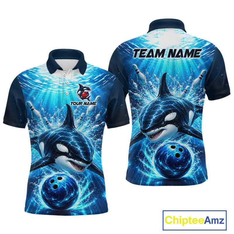 Custom Orca Bowling Team Shirt for Men Ocean Bowling Jersey QZT1292