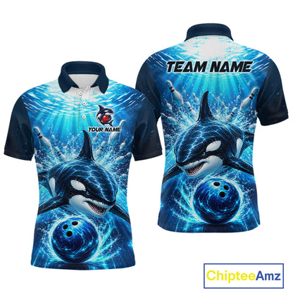 Custom Orca Bowling Team Shirt for Men Ocean Bowling Jersey QZT1292