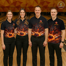 Load image into Gallery viewer, Custom Flame Dragon Bowling Shirt for Men Bowling Jersey Polo &amp; Quarter-Zip Bowling Outfit QZT996