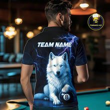 Load image into Gallery viewer, Custom Wolf 8 Ball Billiard Shirts for Men Billiard Jersey Polo &amp; 1/4 Zip Pool Shirt BHT26