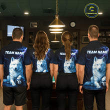 Load image into Gallery viewer, Custom Wolf 8 Ball Billiard Shirts for Men Billiard Jersey Polo &amp; 1/4 Zip Pool Shirt BHT26