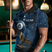 Load image into Gallery viewer, Custom Wolf 8 Ball Billiard Shirts for Men Night Realm Billiard Jersey Pool Shirt BHT27
