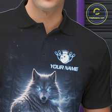 Load image into Gallery viewer, Custom Wolf Bowling Team Shirt for Men Bowling League Jersey Polo &amp; Quarter-Zip Bowling Shirt QZT880