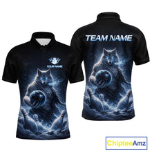 Load image into Gallery viewer, Custom Wolf Bowling Team Shirt for Men Bowling League Jersey Polo &amp; Quarter-Zip Bowling Shirt QZT880