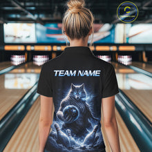 Load image into Gallery viewer, Custom Wolf Bowling Team Shirt for Women Bowling League Jersey Polo &amp; Quarter-Zip Bowling Shirt QZT880