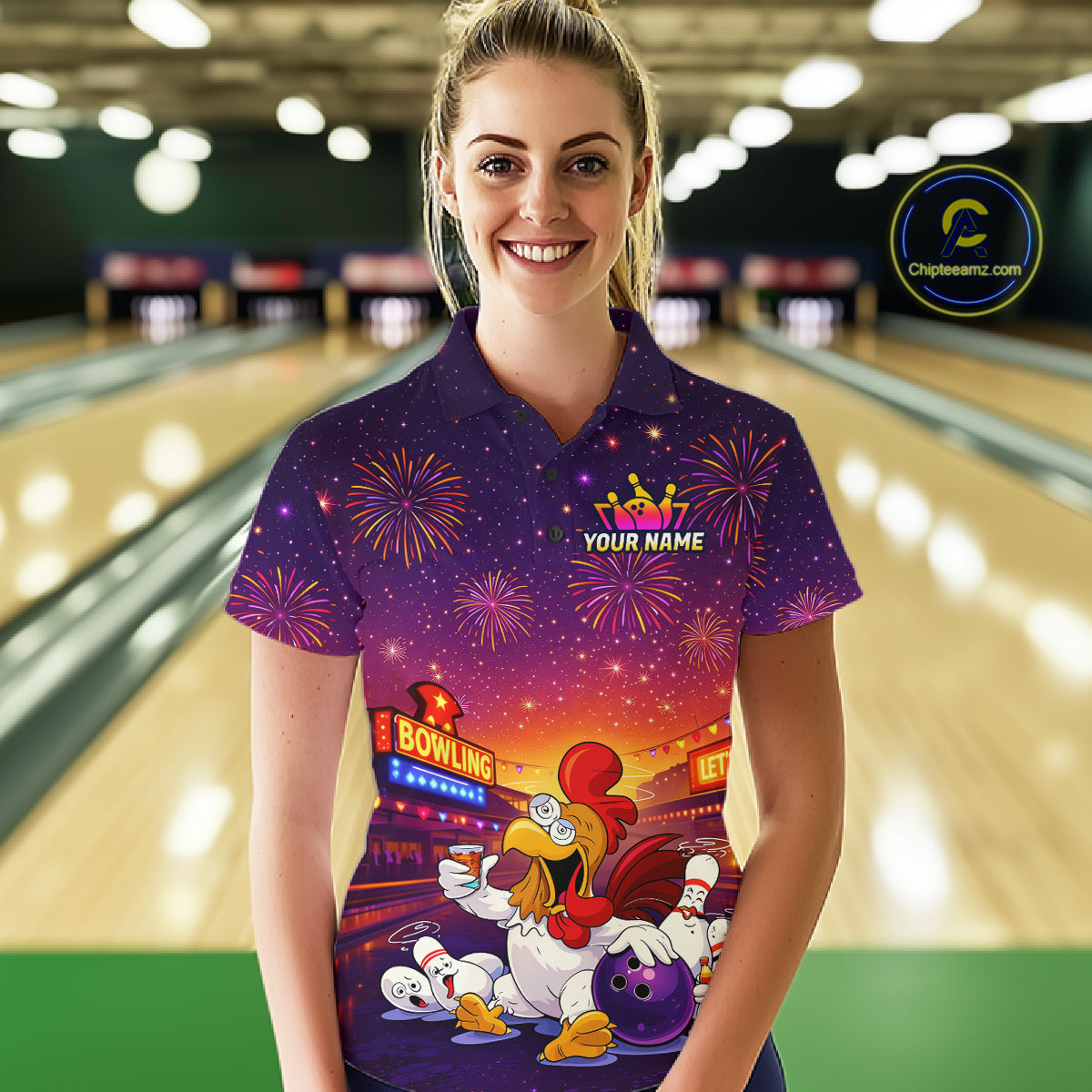 Custom Funny Kitchen Bowling Team Shirt for Women Bowling Jersey Polo & Quarter-Zip Bowling Outfit QZT885