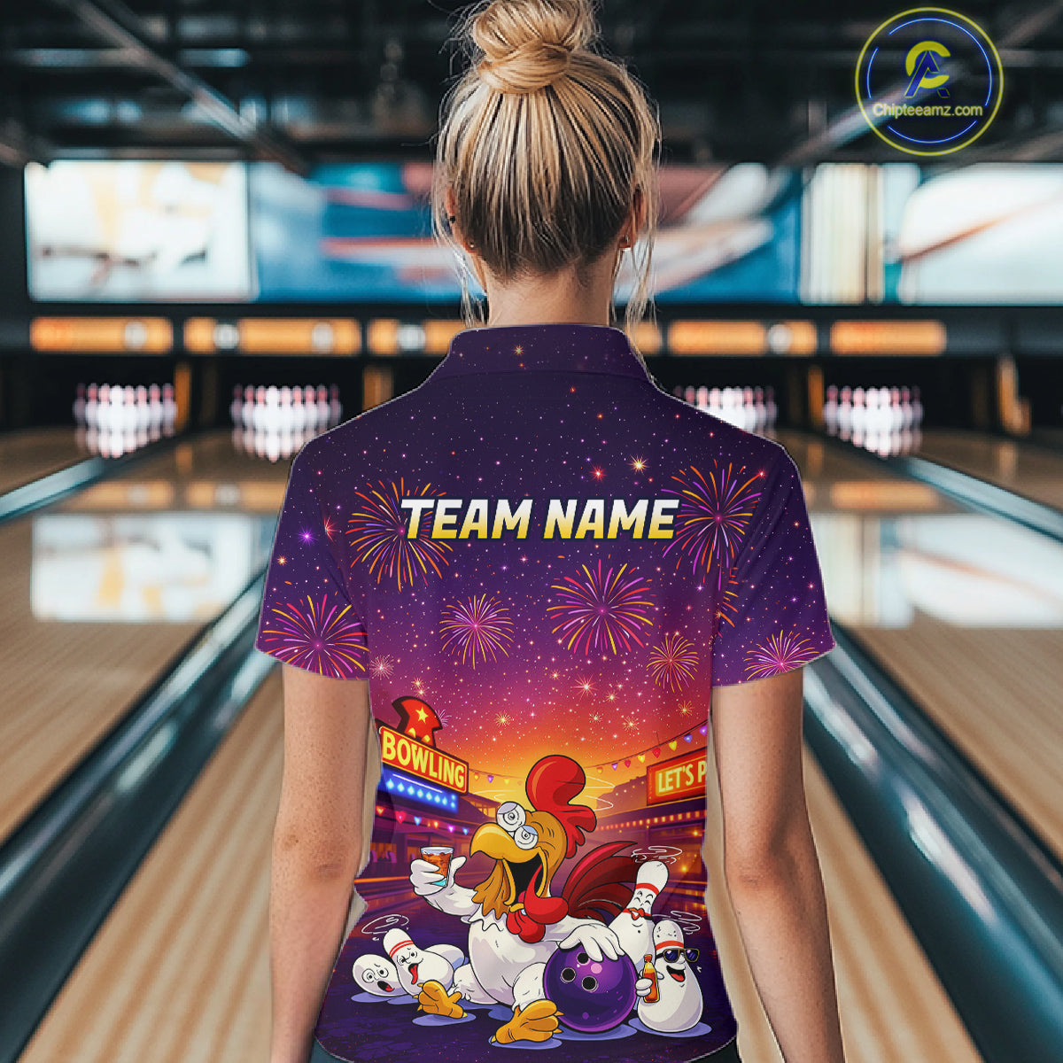 Custom Funny Kitchen Bowling Team Shirt for Women Bowling Jersey Polo & Quarter-Zip Bowling Outfit QZT885