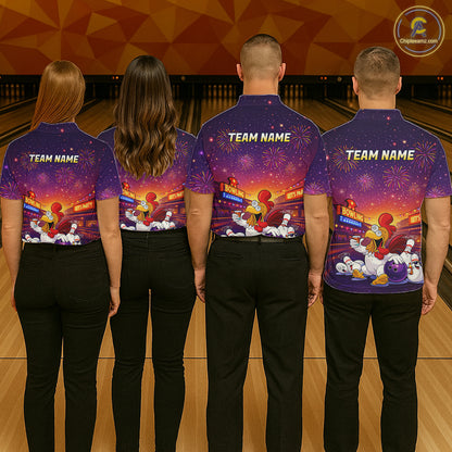 Custom Funny Kitchen Bowling Team Shirt for Men Bowling Jersey Polo & Quarter-Zip Bowling Outfit QZT885
