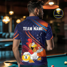 Load image into Gallery viewer, Funny Chicken Billiard Shirts for Men Custom 9 Ball Billiard Jersey Pool Shirt BHT12