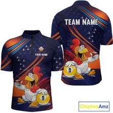 Load image into Gallery viewer, Funny Chicken Billiard Shirts for Men Custom 9 Ball Billiard Jersey Pool Shirt BHT12