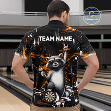 Load image into Gallery viewer, Custom Orange Funny Raccoon Dart Team Shirt for Men Dart Jersey Polo &amp; /4-Zip Dartboard Shirt Outfit DHT29