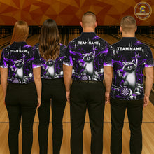 Load image into Gallery viewer, Custom Purple Funny Raccoon Dart Team Shirt for Men Dart Jersey Polo &amp; /4-Zip Dartboard Shirt Outfit DHT29