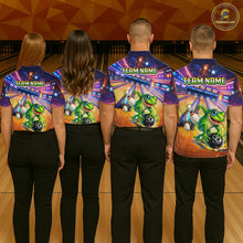 Load image into Gallery viewer, Custom Funny Frog Bowling Shirt for Men Polo &amp; 1/4-Zip Bowling Team Jersey League QZT843