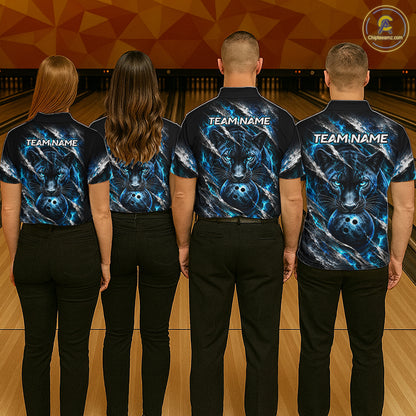 Panther Bowling Team Shirt Custom Flames Bowling Jersey for Men Bowling Outfit QZT1268