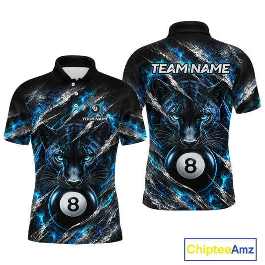 Custom Panther 8 Ball Billiard Shirt Pool Billiard Jersey for Men BHT123