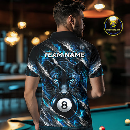 Custom Panther 8 Ball Billiard Shirt Pool Billiard Jersey for Men BHT123