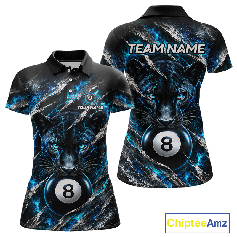 Custom Panther 8 Ball Billiard Shirt Pool Billiard Jersey for Women BHT123