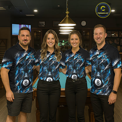 Custom Panther 8 Ball Billiard Shirt Pool Billiard Jersey for Women BHT123