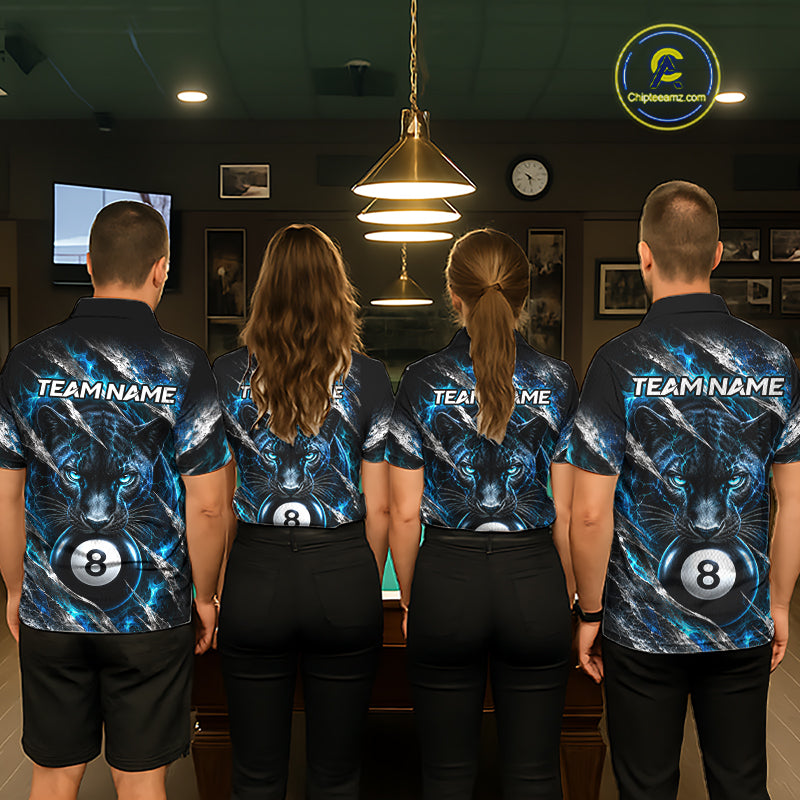 Custom Panther 8 Ball Billiard Shirt Pool Billiard Jersey for Women BHT123
