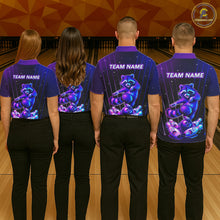 Load image into Gallery viewer, Neon Raccoon Bowling Shirt for Women Custom Bowling Team Jersey Polo &amp; 1/4-Zip Bowling Outfit QZT848