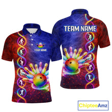 Load image into Gallery viewer, Personalized DNA Bowling Shirt for Men Bowling Team League Polo &amp; 1/4-Zip Bowling Gift QZT854