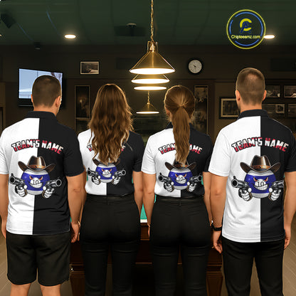 Custom American Flag Funny 10 Ball Billiard Shirt for Men Pool Billiard Jersey Polo & 1/4-Zip BHT156