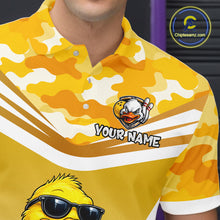 Load image into Gallery viewer, Custom Funny Duck Bowling Shirt Bowling Team Jersey for Men Polo &amp; Quarter-Zip Bowling Outfit QZT1138