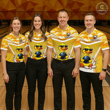Load image into Gallery viewer, Custom Funny Duck Bowling Shirt Bowling Team Jersey for Women Polo &amp; Quarter-Zip Bowling Outfit QZT1138