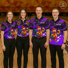 Load image into Gallery viewer, Custom Purple Chicken Bowling Team Shirt Funny Bowling Jersey for Women Polo &amp; Quarter-Zip QZT1140