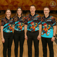 Load image into Gallery viewer, Custom Turquoise Chicken Bowling Team Shirt Funny Bowling Jersey for Women Polo &amp; Quarter-Zip QZT1140