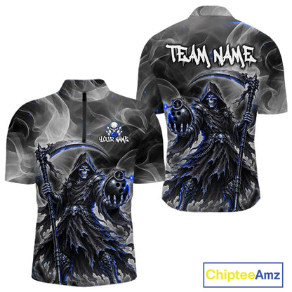 Smoke Grim Reaper Bowling Shirt for Men Personalized Bowling Team Jersey QZT1343