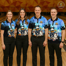 Load image into Gallery viewer, Funny Duck Bowling Team Shirt for Men Custom Bowling League Outfit Polo &amp; 1/4-Zip QZT860