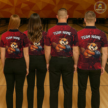 Load image into Gallery viewer, Funny Beaver Bowling Shirt for Men Custom Bowling Team Jersey Polo &amp; Quarter-Zip Bowling Performance QZT985