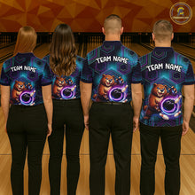 Load image into Gallery viewer, Custom Funny Bear Bowling Shirt for Men Bowling League Jersey Polo &amp; 1/4 Zip Bowling Outfit QZT986