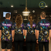 Load image into Gallery viewer, Custom Colorful Shattered Glass 8 Ball Billiard Shirt for Women Pool Team Jersey Polo &amp; Quarter-Zip Billiard Outfit BHT76