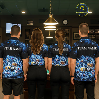Custom Ice Whiskey Billiard Shirt for Men 8 Ball & 9 Ball Pool Jersey BHT126
