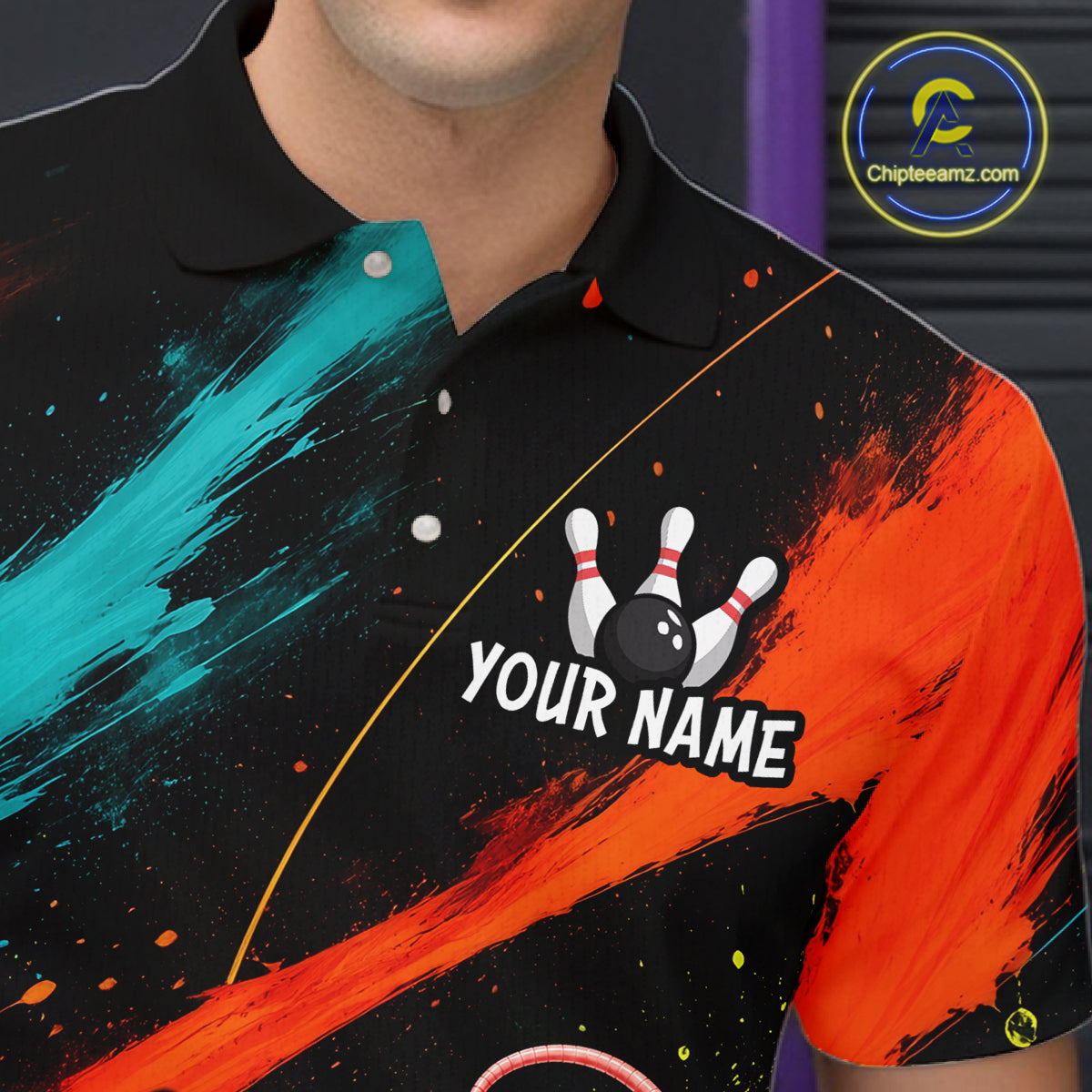 Custom Colorful Opossum Bowling Team Shirt for Men Funny Bowling Jersey QZT1286